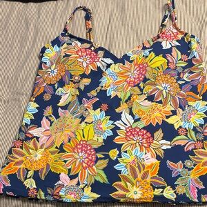 Bleu Rod Beattie Multicolor Floral Swim tankini Sz 20W NWT